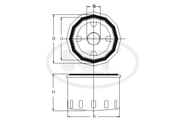 SCT GERMANY Eļļas filtrs SM 160